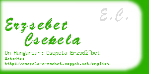 erzsebet csepela business card
